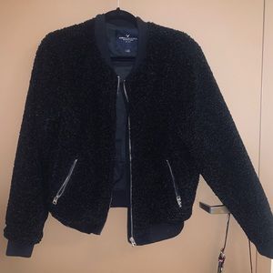 Furry American Eagle zip-up